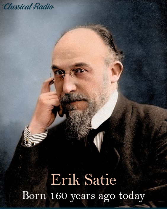 ClassicalHQ's tweet photo. French composer &amp; pianist #ErikSatie was born 160 years ago today! Enjoy selections of #Satie’s celebrated compositions on several of our channels, including 20th Century, Classical Relaxation &amp; Solo Piano:
https://t.co/QzTmb6Ag9V
https://t.co/WtAplfwHeS
https://t.co/tNViqrdWCo https://t.co/KNazEkkEff