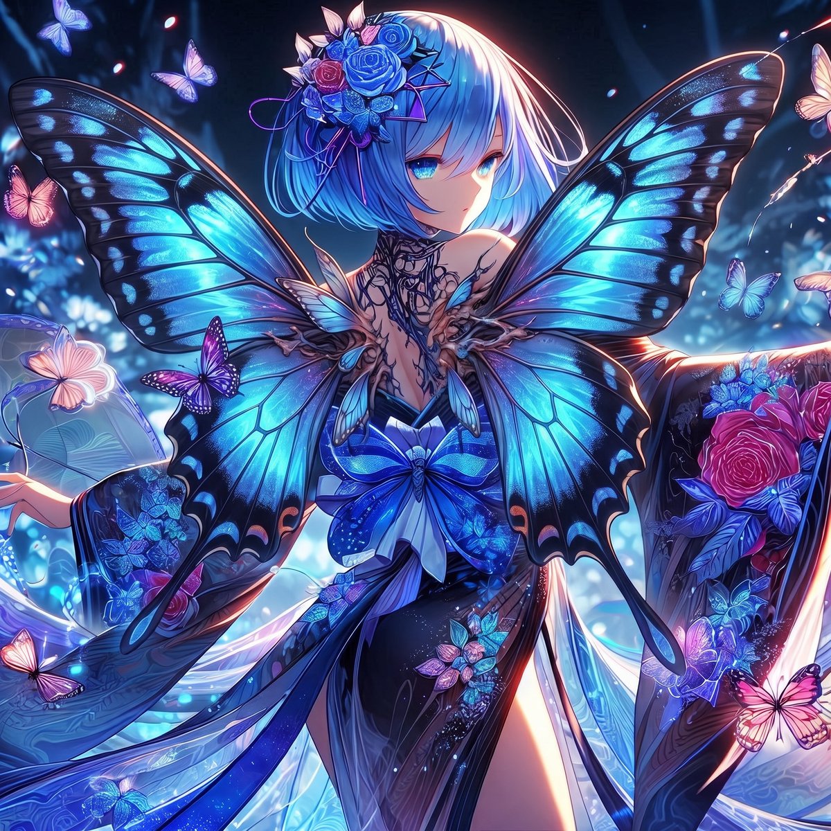 Post by emika@AIイラスト🔰 on X: アゲハ蝶