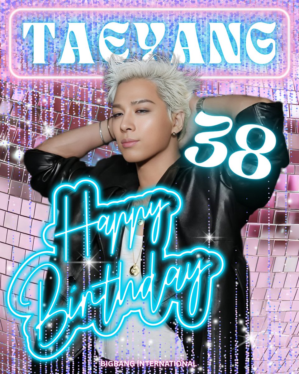 BIGBANGintl's tweet photo. Happy Birthday to our forever sunshine, TAEYANG ☀️💛

Thank you for your music, passion, and the warmth you always give to VIPs around the world. May this new year of your life be filled with happiness, good health, love, and even more success ✨

We’re so proud of you and we’ll always stand by your side. Keep shining the brightest, our Sun 🌞

Our Sun Taeyang at 38
#HappyTaeyangDay
#태양은_38번째생일에_빛난다
#TAEYANG
@Realtaeyang