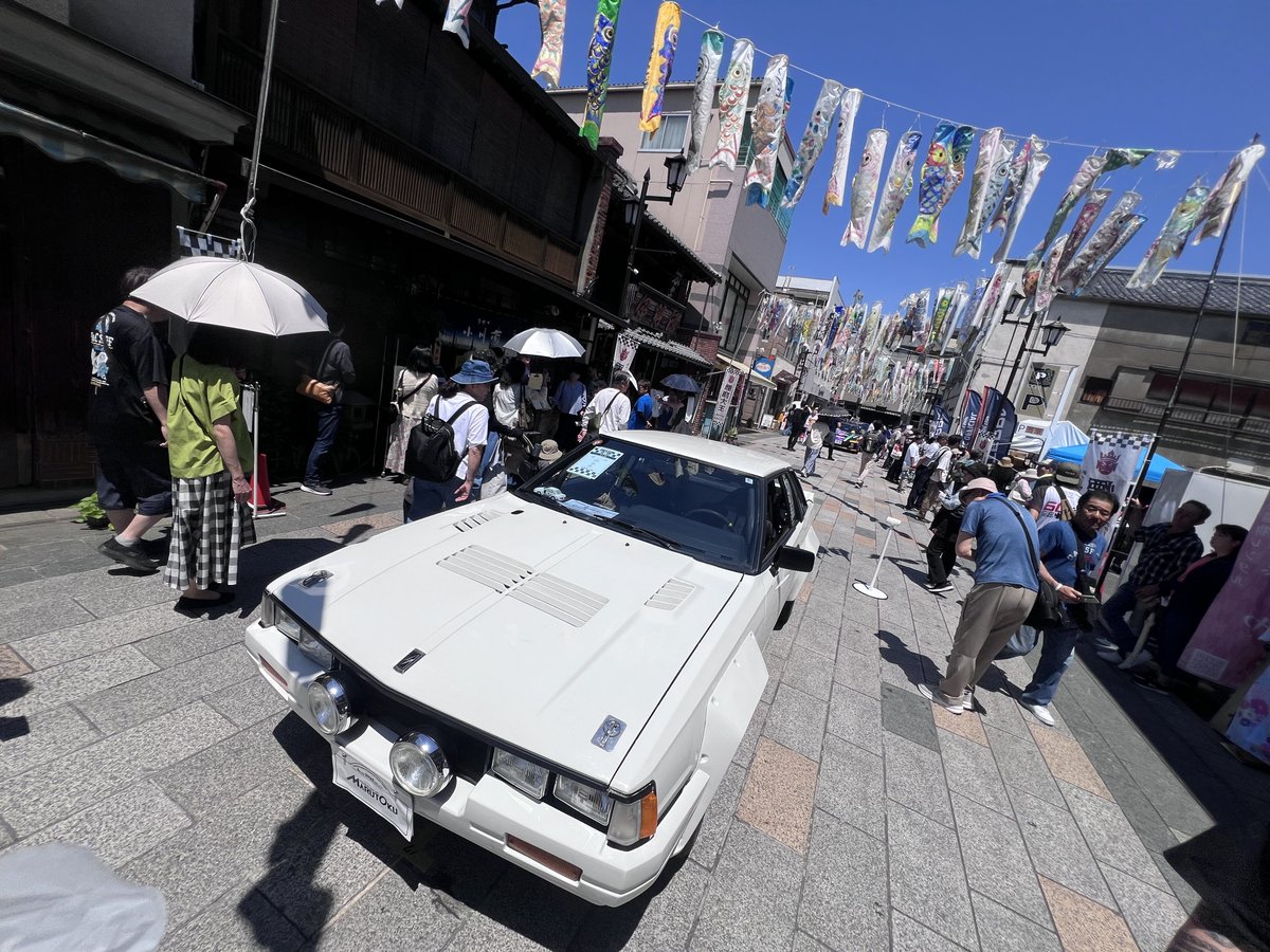 akaoyaji's tweet photo. 小江戸まちかどモーターギャラリーに行って来ました。
ラリー車で1番大好きな240RSが見れて幸せでした！

しかし、日曜日の川越って混むんだねー

#小江戸まちかどモーターギャラリー https://t.co/XhqjJ7moSy
