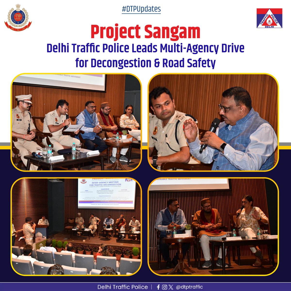 dtptraffic's tweet photo. Under Project Sangam, Delhi Traffic Police carried out multi-agency enforcement and awareness drives across the city to improve road safety & ease congestion. 🚦
✔️ 30+ RWA/MWA meetings conducted
✔️ 28 awareness drives organized
✔️ 6,630+ students sensitized
✔️ Special action against illegal parking, wrong-side driving & encroachments
✔️ Traffic improvement proposals initiated across multiple ranges
Working together towards safer and smoother roads for Delhi.
#ProjectSangam
#DTPUpdates