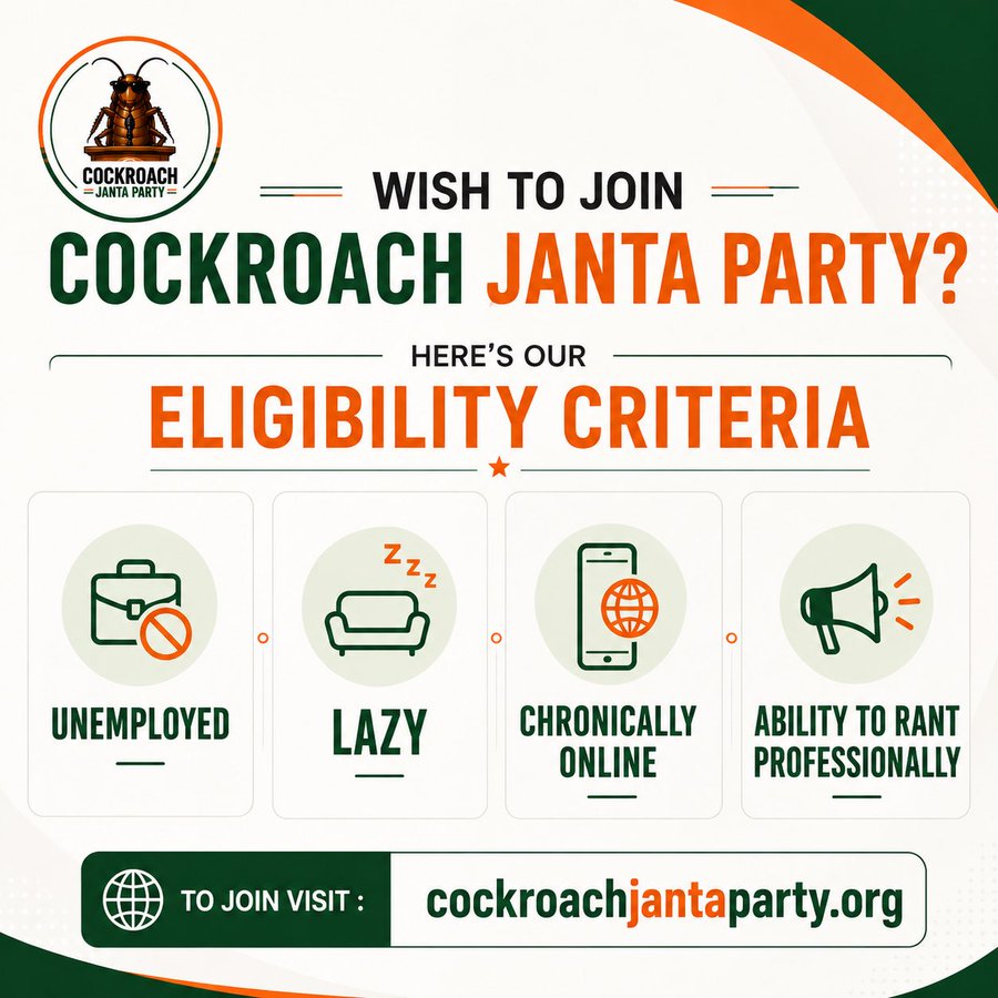 Cockroach Janta Party 🐦🕊️ tweet media
