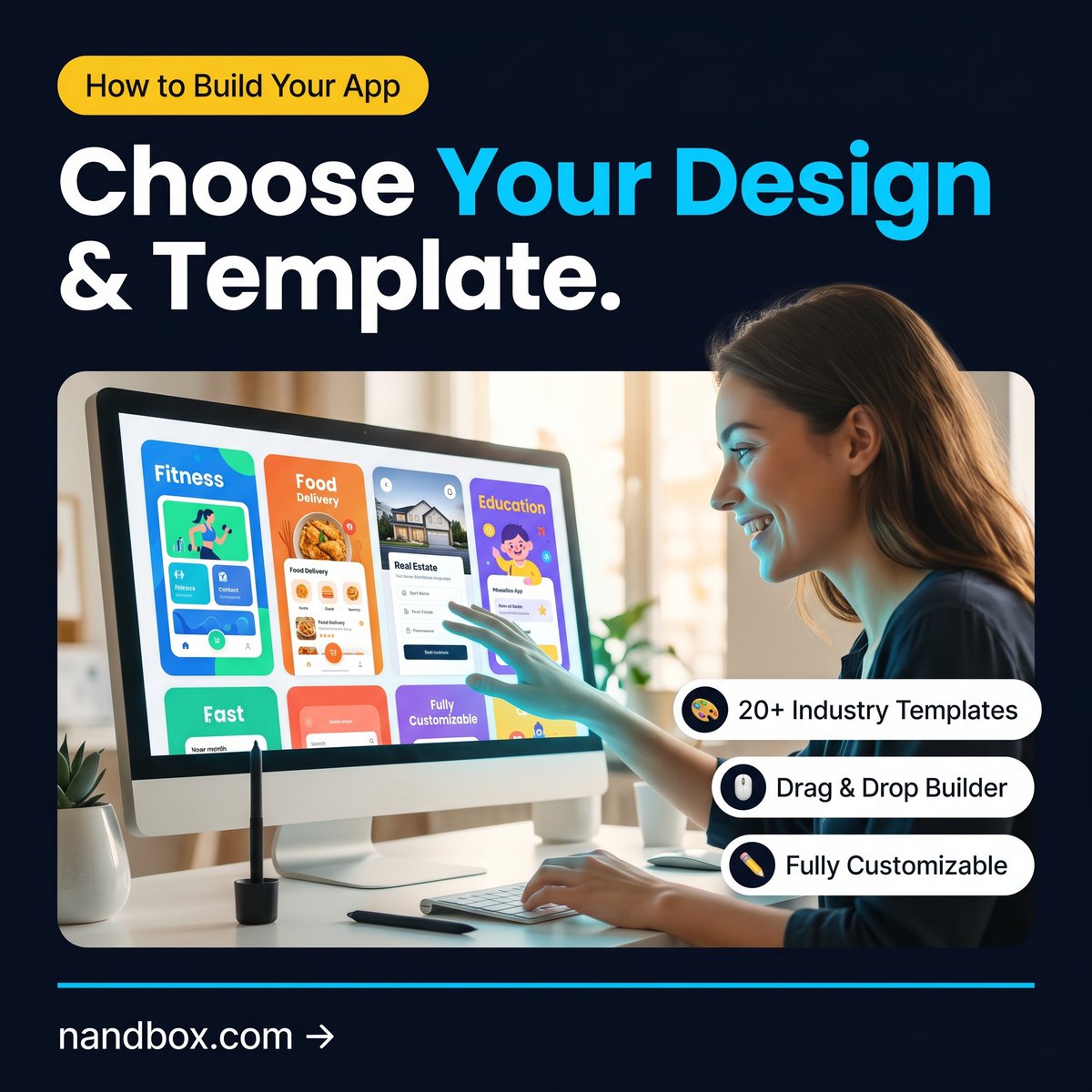 nandboxapp's tweet photo. No designer. No Figma. No problem. π¨
nandbox gives you 20+ ready templates
for any industry.
Pick. Customize. Launch. β
π¨ $19.99 first month β limited time.
https://t.co/JvxFeL2oN7
#AppDesign #NoCode #BuildYourApp
#NativeApp #HowToBuildYourApp https://t.co/bJEIHAfmGr