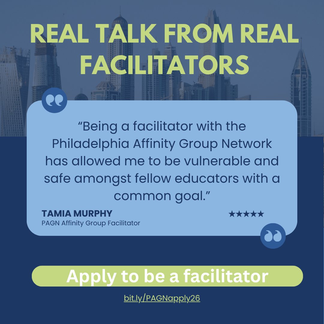 TeachPlusPA's tweet photo. Only 5 days left!

Step into a paid leadership role that centers equity &amp; wellness. Lead monthly affinity groups, receive expert PD, &amp; help support teacher retention across the city.  

Deadline: May 22

Apply: https://t.co/AN636F8wTQ  
Nominate: https://t.co/YTsKnjGYML https://t.co/kfzHN21URv