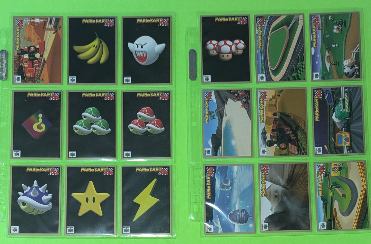 1997 Nintendo Mario Kart 64 Power tips set. Cards will be shipped