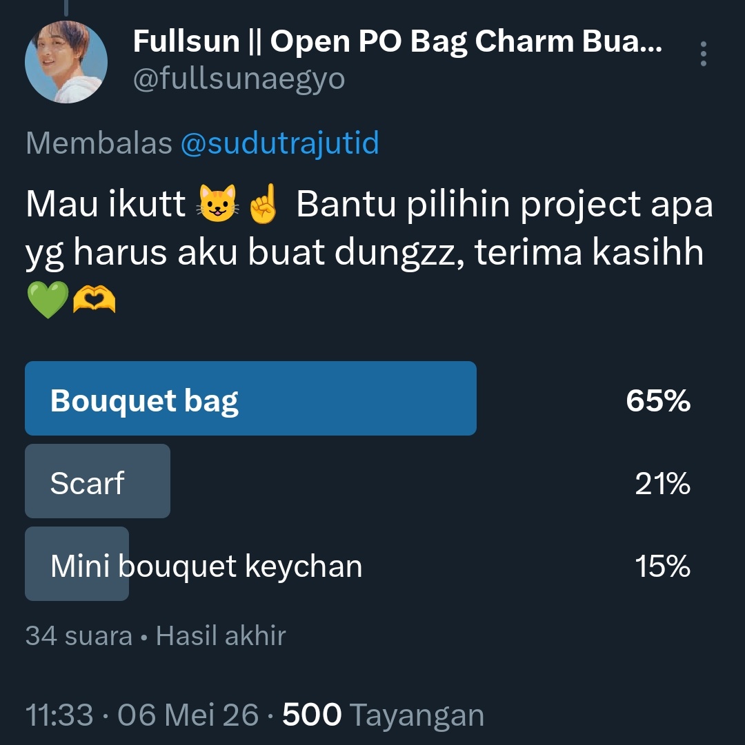 Fullsun || Open PO Bag Charm Buah 🧶 tweet media