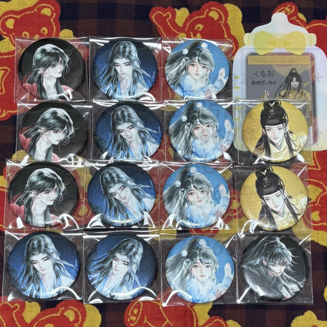 交換】魔道祖師 公式茶屋 鳥獣遊戯B 和紙 ましかく カンバッジ 缶バ 譲