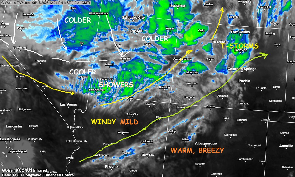Sunday WX musing: COOLER! Cold Pac storm is swinging across Great