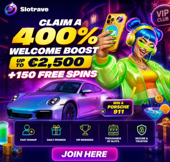 pokies_au's tweet photo. 👉 Join here: https://t.co/ASwQjMDGhx Claim a 400% welcome boost up to €2,500 + 150 free spins at SlotRave today – fast signup, daily promos, and thousands of slots waiting. #onlinecasino #vipclub #porsche #winaporsche https://t.co/JV2uJUg5Ua