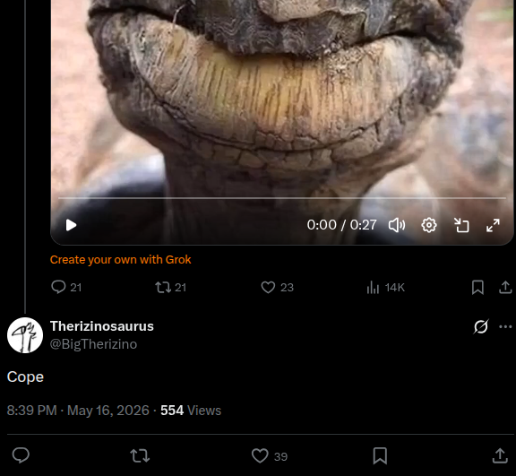 Therizinosaurus tweet media