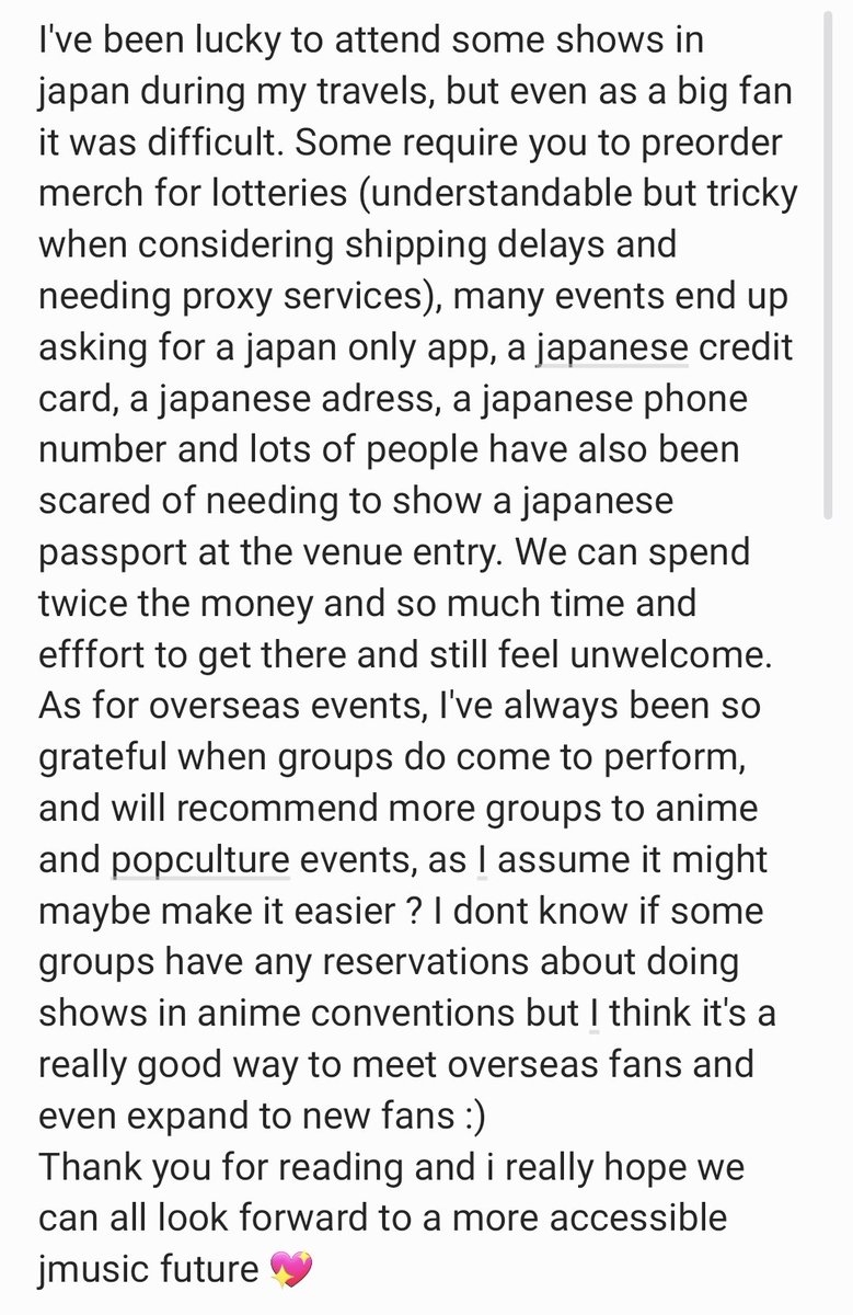 icy_algae's tweet photo. @nanonano_me Hello! I wanna start by saying that i was super lucky to meet you at an event in Canada, and I'm really grateful to have had this opportunity ! But i also have to point out, like many others have, supporting japanese artists as overseas fans can be very difficult. Cont+ in img https://t.co/Lw68Zb5UXw