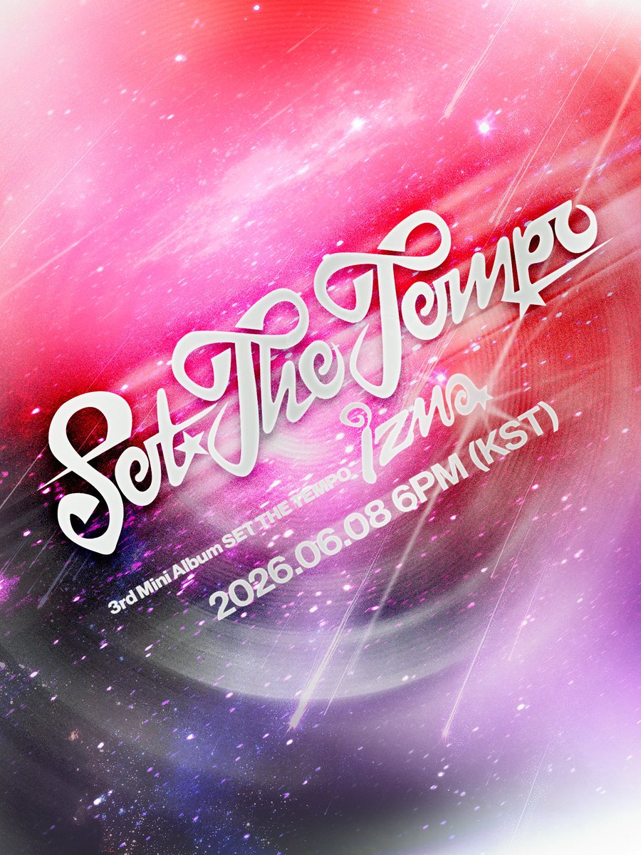 OneilyMusic's tweet photo. izna announces their 3rd mini album ‘SET THE TEMPO,’ out June 8, 2026. https://t.co/jBkX7aNWK2