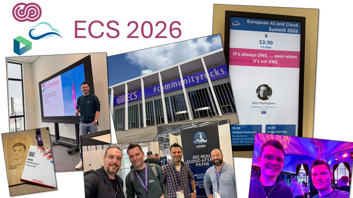 wmatthyssen's tweet photo. Had a fantastic time speaking at the European AI &amp; Cloud Summit 2026 in Cologne!

🎤 Great sessions, amazing attendees, and brilliant people from around the globe. 

Thanks to the organizers for such a well-run event! 🙏

#ECS2026 #Community #Microsoft #Azure #Cloud #MVPBuzz https://t.co/UWdhL4uupO