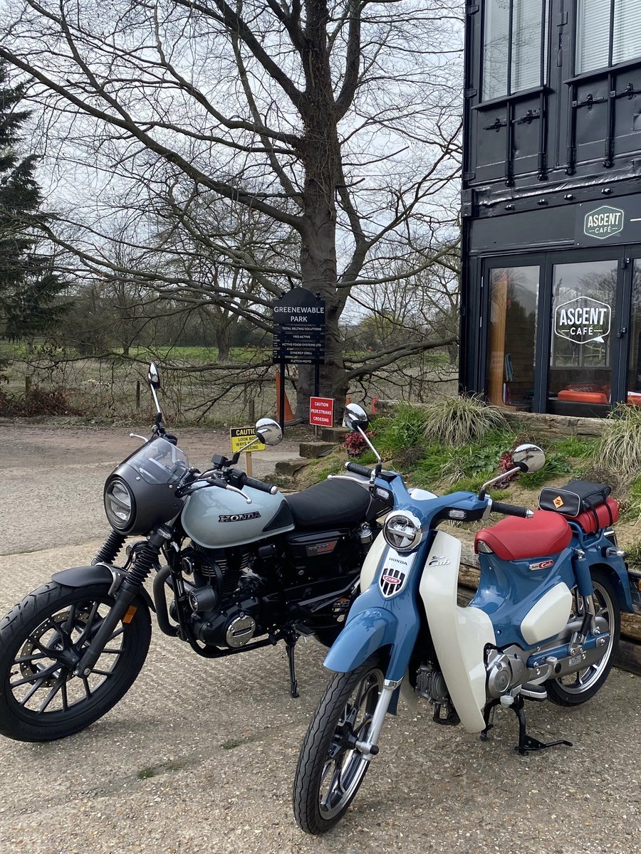 parker_64's tweet photo. @6thgearmotorcyc 61, riding for 45 years legally…. Changed my CB1100 for the little beauty a GB350s @Debrap64 has joined us recently with the Honda Cub https://t.co/LmyajlMF8i