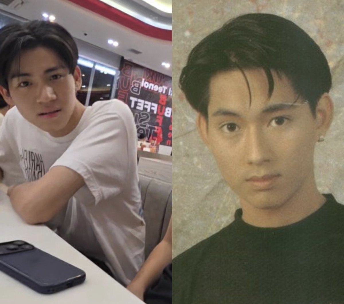 ckywjp's tweet photo. ให้เลย 3หนุ่มแห่งยุค 90s กับ 20s ที่คล้ายๆกันที่สุด🤍🎞️ ฝากผลงานน้องๆด้วยนะคะ “ ต้นส้มอยู่บ้านเขา แต่ผลส้มหล่นมาบ้านเราตลอดเลย ” #WhenOrangesFall #Almondbabybigboy #Progresspassawith #Justinmmoir https://t.co/lTguf4g68Z