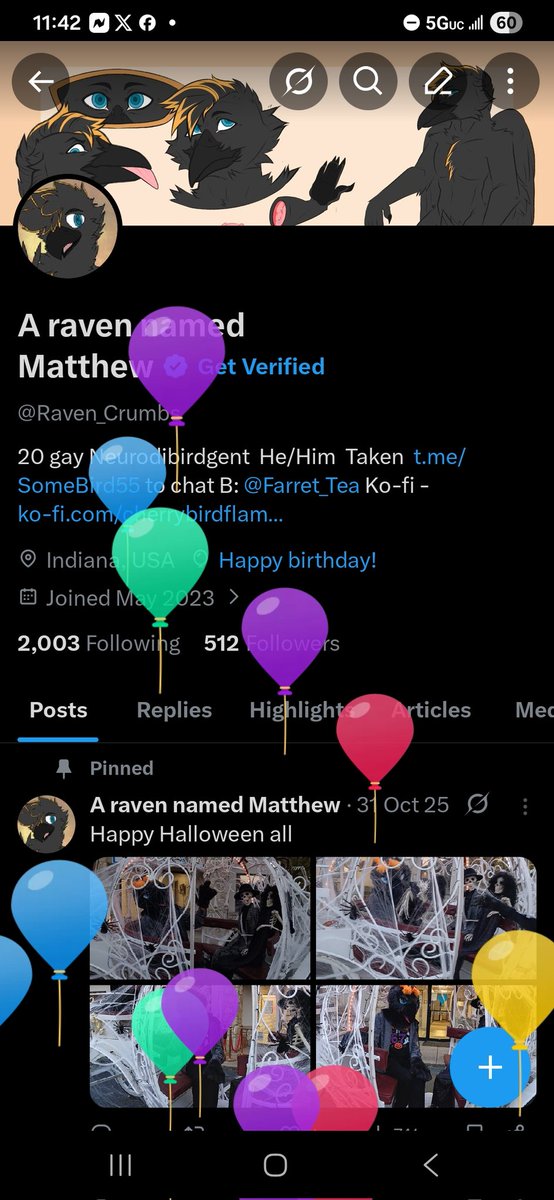 A raven named Matthew tweet media