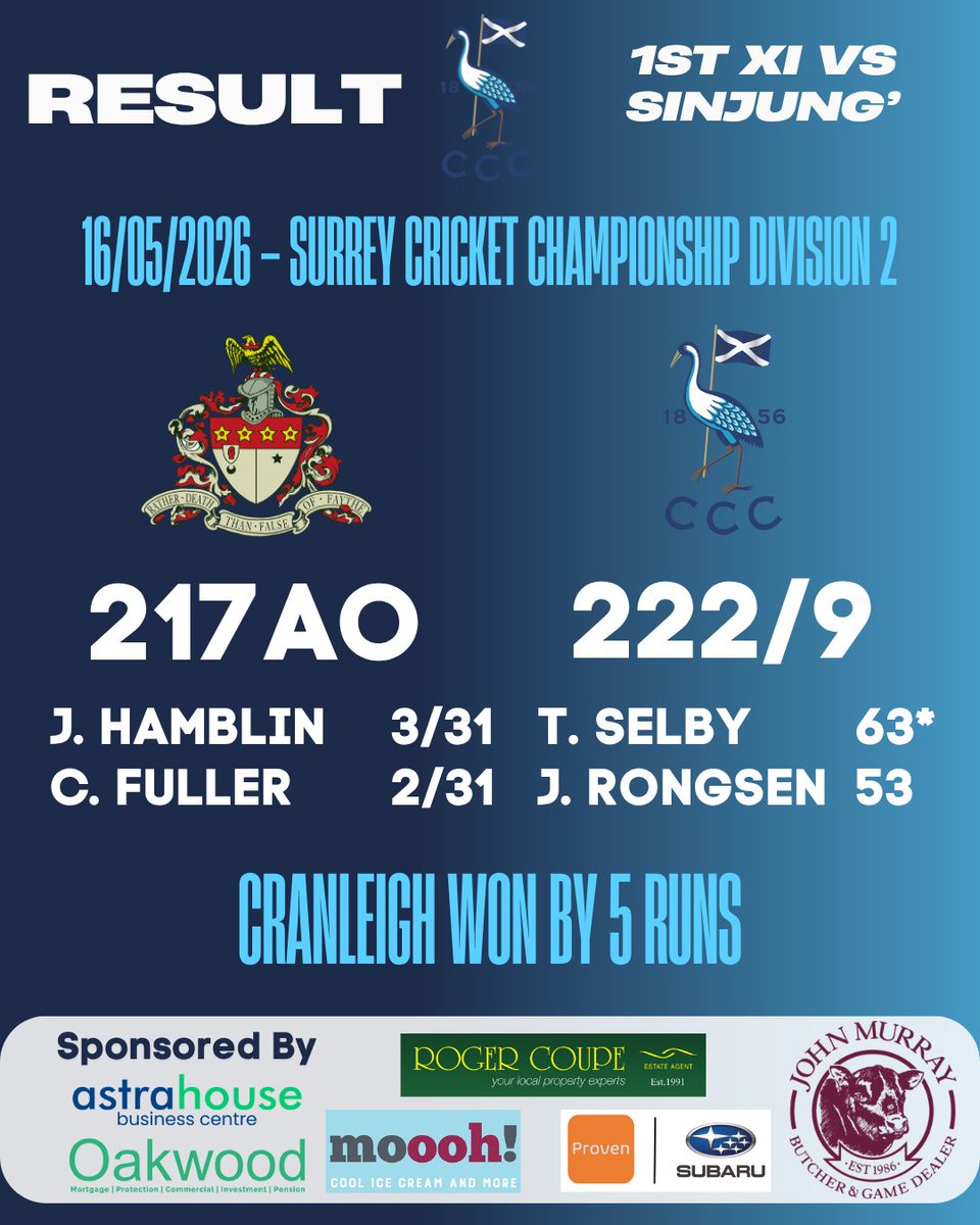Jonathan Rongsen Cranleigh Cricket Club (@CranleighCC) / Posts / X