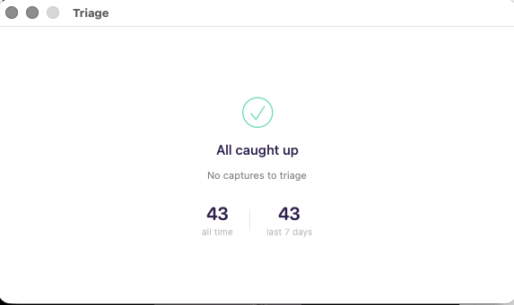 vkatariya8's tweet photo. Another fun new personal vibe-coded app. I made a workflow to quickly capture things (links, todos, short journal entries etc.) without losing focus via a Raycast extension. 

Now I have an app that helps me quickly categorize those things! https://t.co/JQdV2hr4gW