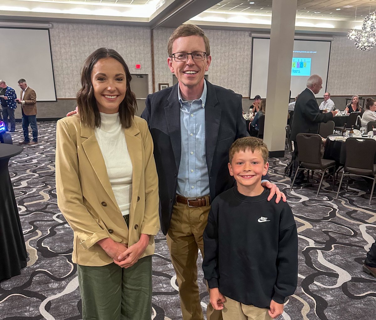 RepDustyJohnson's tweet photo. Truckers drive our economy and keep goods moving. I joined the South Dakota Trucking Association’s Truck Driving Competition Banquet to thank them for their hard work and share what I’m doing to support their efforts. https://t.co/oLtowc7tzs