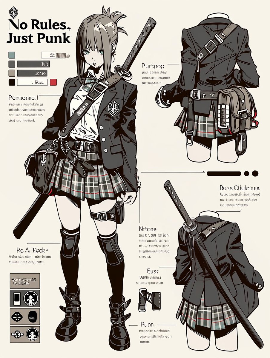 aris【イラストオーダー】 character sheet–style 7