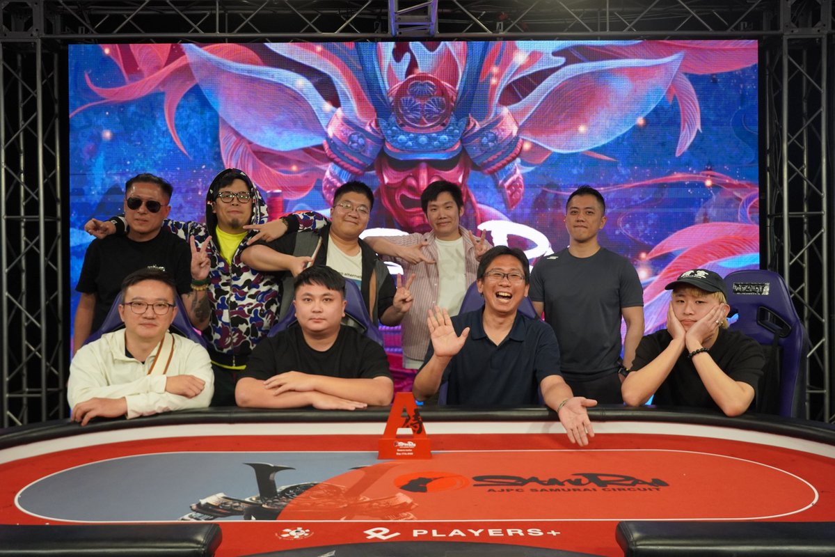ajpc_ac's tweet photo. ■AJPC SAMURAI CIRCUIT TAIWAN                                                                
Ramen turbo KO Bounty:$ 500                                                     
Final Table‼️                                   

▼会場の様子を随時UP中 ▼
https://t.co/M0hkgAtuRr https://t.co/xZgGh1JLhI