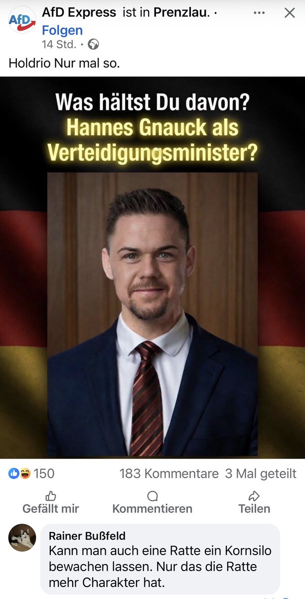 The3Swamp's tweet photo. Der Militärische Abschirmdienst (MAD) stufte ihn als Extremisten ein …..
AfD-Dullis über AfD-Dullis 
😂😂😂 https://t.co/CZeHsSGGOR