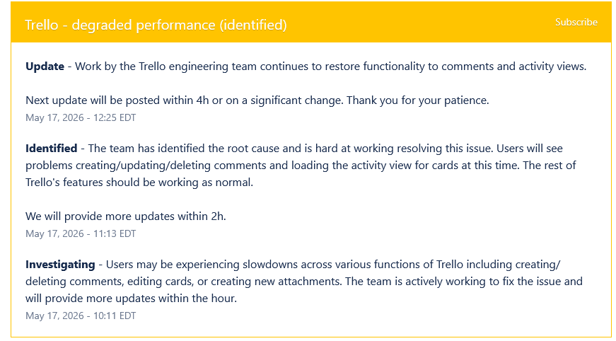 silverf431's tweet photo. https://t.co/beCppuWlfy に挙がっていたわ..
原因特定はされているようだから、期待する 
#trello #PerformanceDown https://t.co/S0O9XM3Ouw