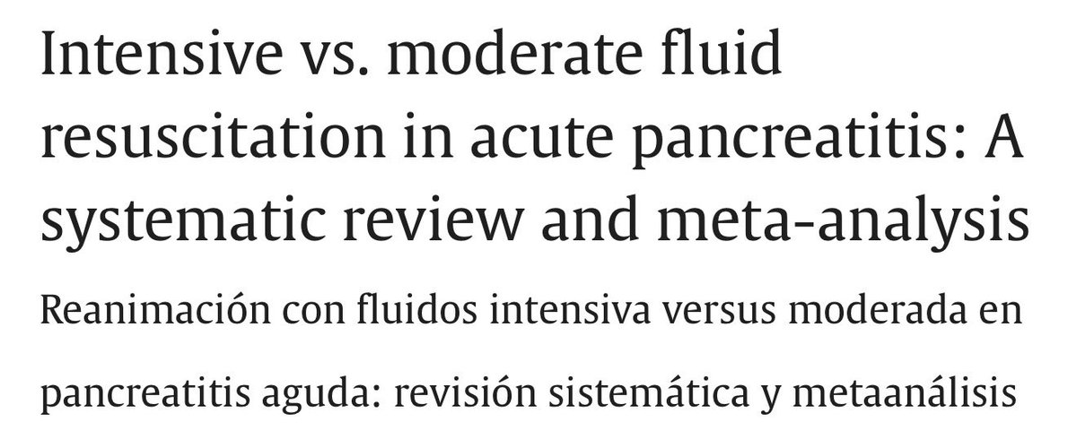 RafaelReyes_MD's tweet photo. No le pasen agua a lo sonso a las pancreatitis, no solo no sirve, empeora los resultados. 

Al menos aquí les dejo 3 referencias 

Por el amor de Dios. No le hagan daño a los pacientes https://t.co/8H2wvvHcx0