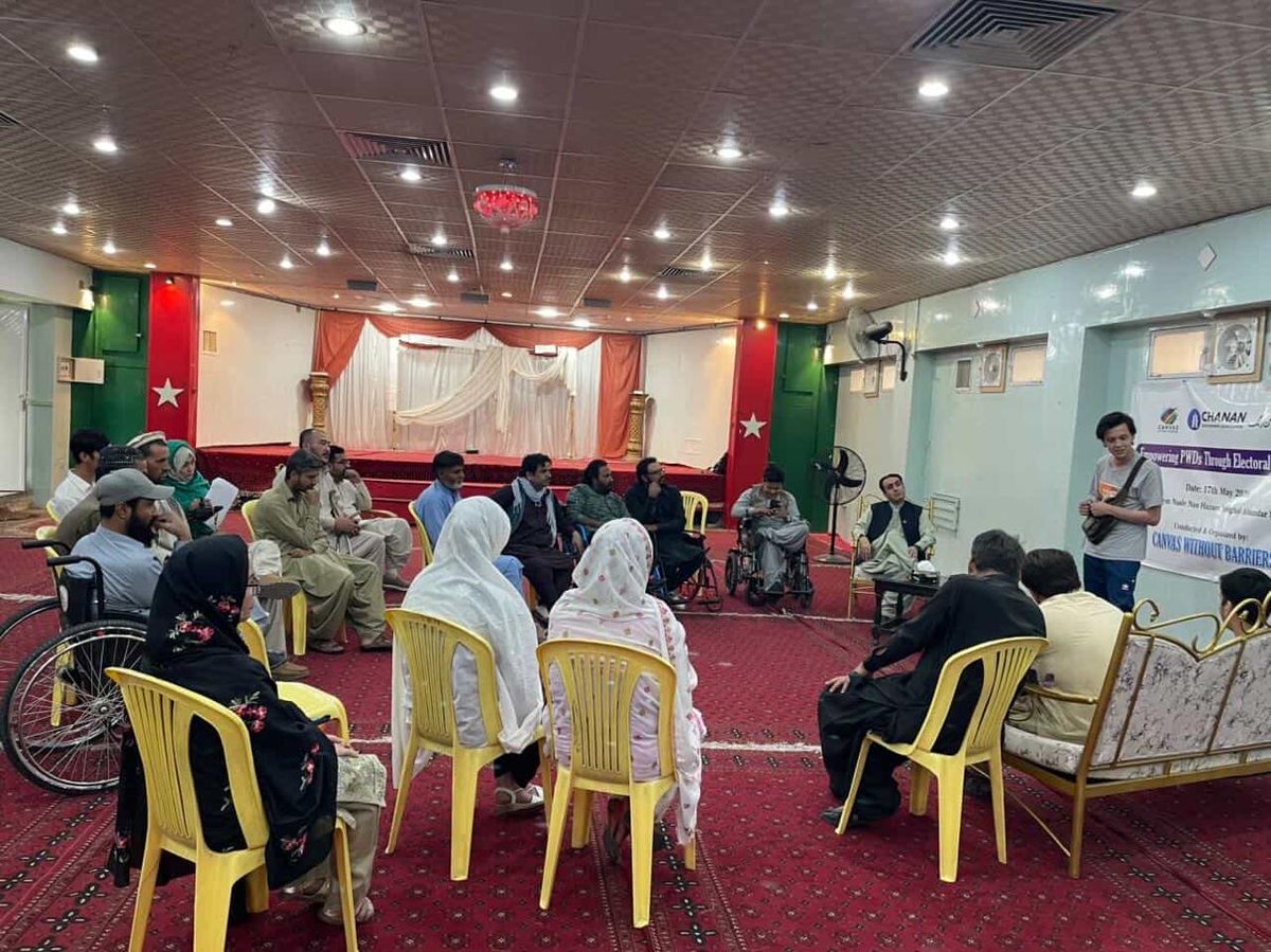 ShaziaBatool_'s tweet photo. Empowering PWDs Through Electoral Awareness”* in Quetta, we were honored to host District Election Commissioner Quetta Mr. Nazeer Sahib, who briefed the audience on the importance of inclusive participation in the electoral process
#cda #electoraawarenes #pwds https://t.co/24IqQ5qXRn
