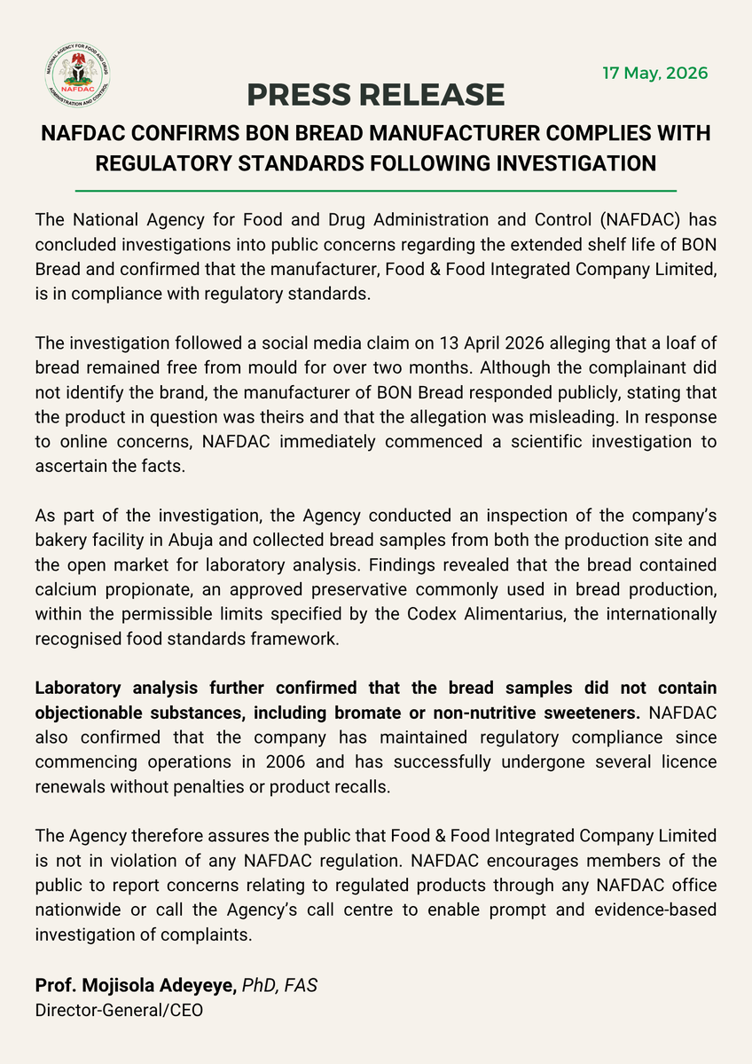 NAFDAC NIGERIA tweet media
