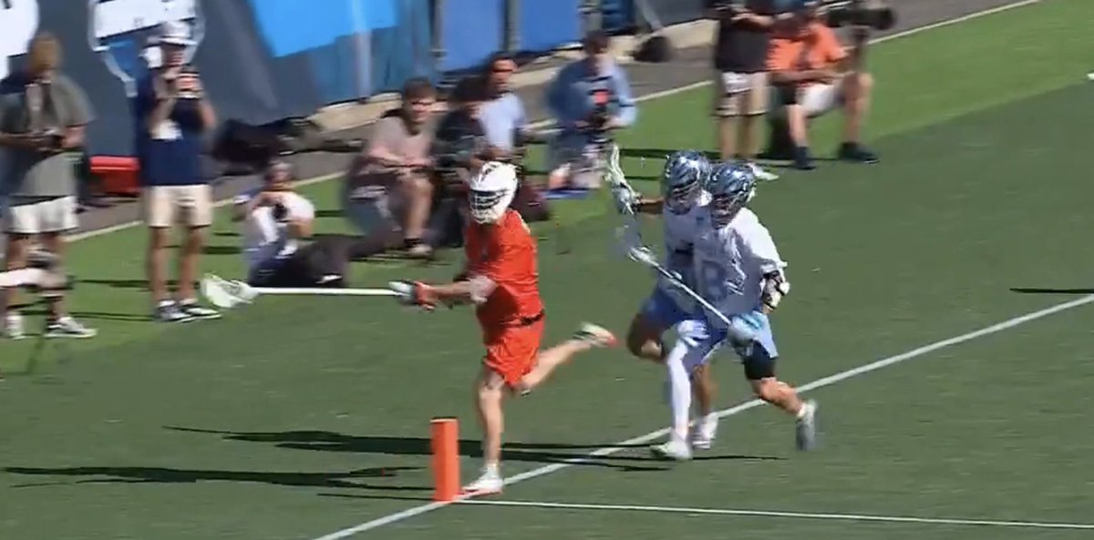 rives33's tweet photo. @paulcarcaterra play of the game and none of you discuss he was out of bounds 

would it matter maybe not the better team won ( no arguments) but honestly the ball returns to unc and who knows …. https://t.co/x4n7z4ovsk