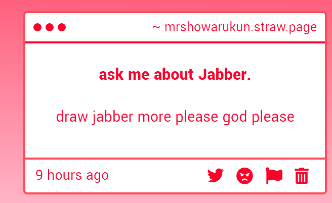 I ANALYSE JABBER I ANALYSE JABBER I ANALYSE JABBER tweet media
