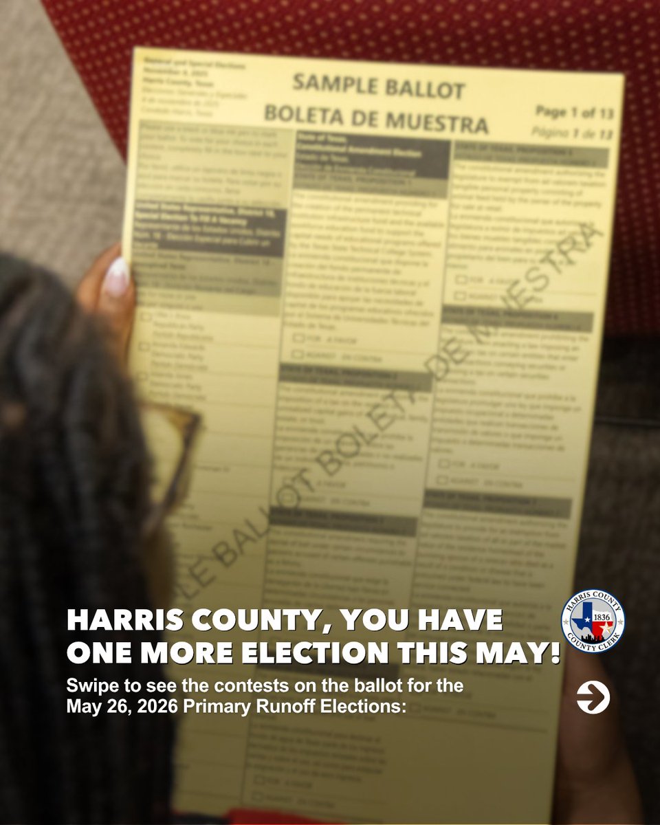 Harris County Elections Department tweet media