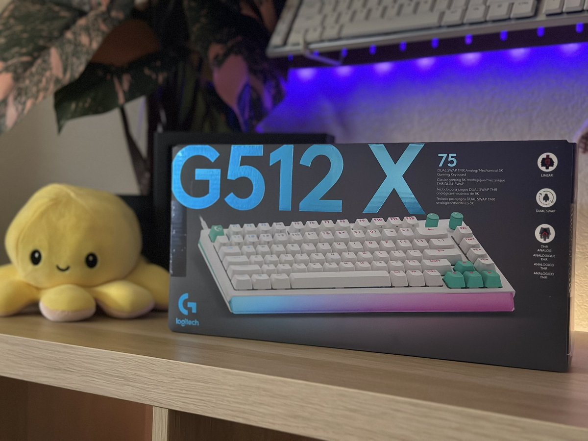 ashleeeeean's tweet photo. I’ve been slowly rebuilding my streaming room since the move, and @LogitechG’s new G512 X and Palm Rest is the perfect addition 💙 the rapid fast response, dual swap analog/mechanical switches and 8Khz refresh rate is a must in today’s age of gaming. #LogitechGPartner #G512X https://t.co/CrE9dk1aDf
