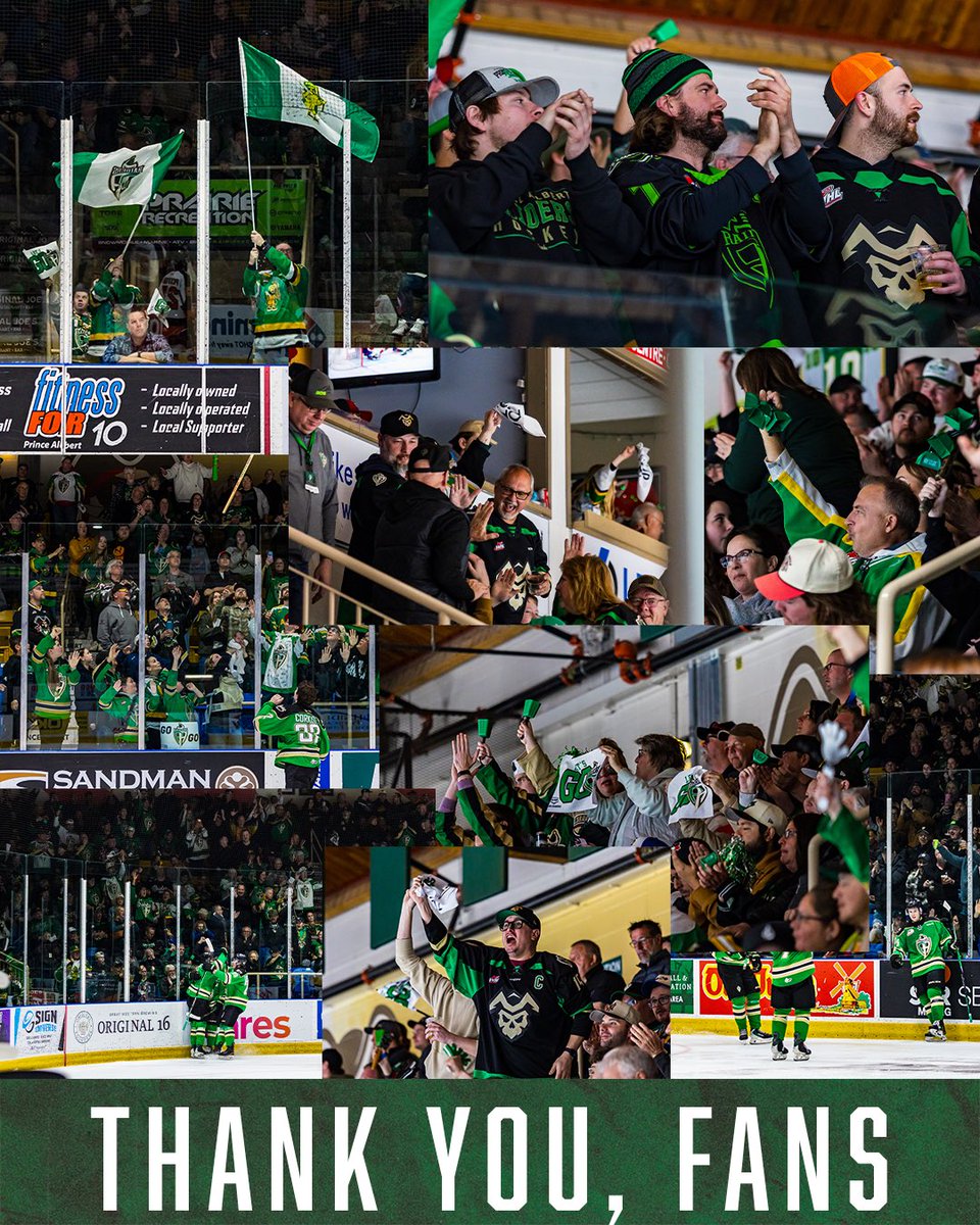 PARaidersHockey's tweet photo. Truly the greatest fans in this league. Thank you for the incredible support on our journey to the final this season. We love you all💚💚 https://t.co/xtdKS7swgg