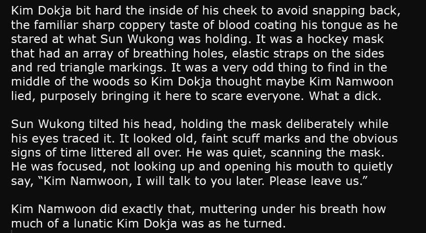 Clitja's tweet photo. wip friday the 13th au #plotja #orv
The mask has made it's first appearance. I wonder when it will come back again? ;) https://t.co/Y7xhQoVyF1