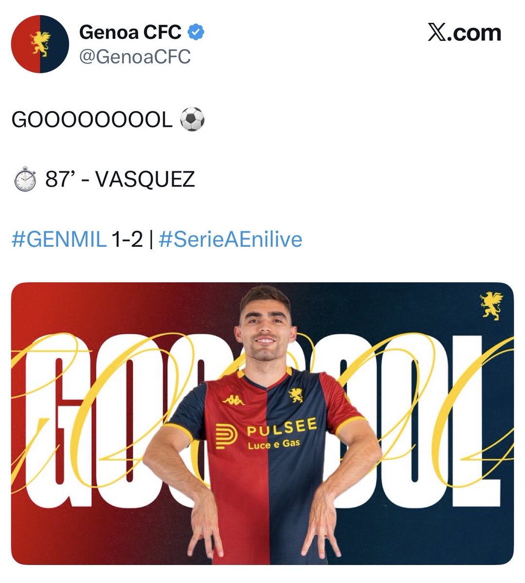OhhhSaint's tweet photo. @FCBarcelona go get @GenoaCFC : Johan Vasquez https://t.co/q5uYGyzLnH