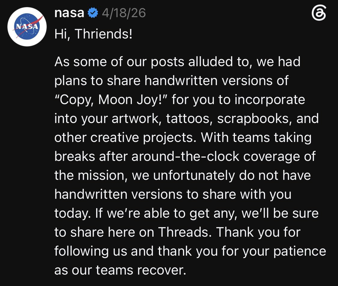 ella ⸆⸉ artemis ii era tweet media