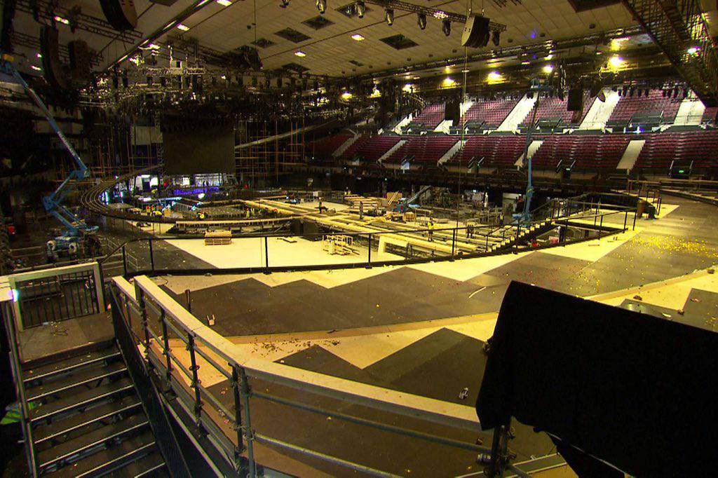 escinsiders's tweet photo. 🇦🇹 The saddest post of the season — Eurovision 2026 stage is being taken down

#ESC https://t.co/RicR2PMt56