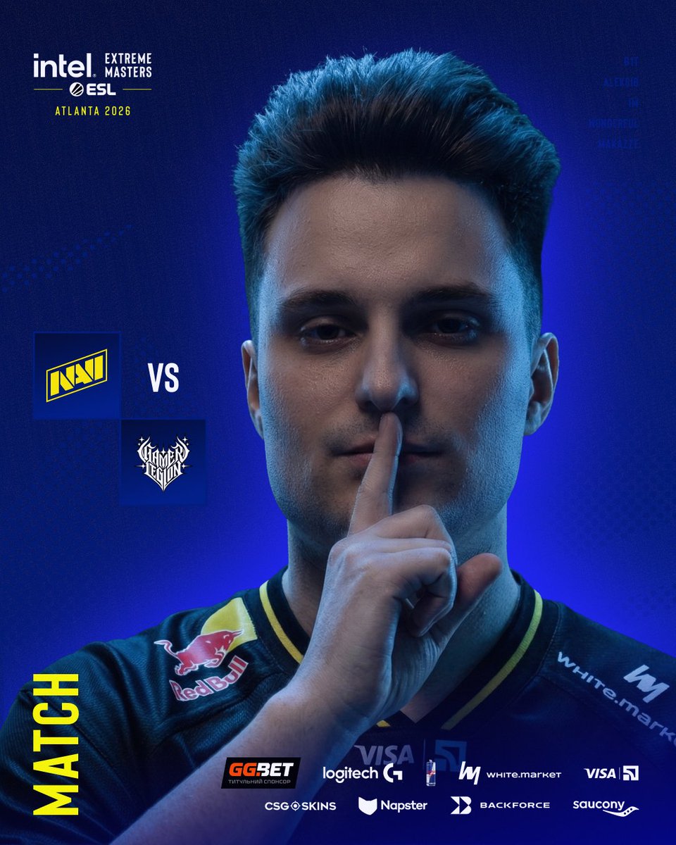 natusvincere's tweet photo. The #IEM Atlanta 2026 Grand Final, a bo5 banger vs GamerLegion, it's time to shine for the "Born To Win" family! #navination https://t.co/N3t8bhi3Ga