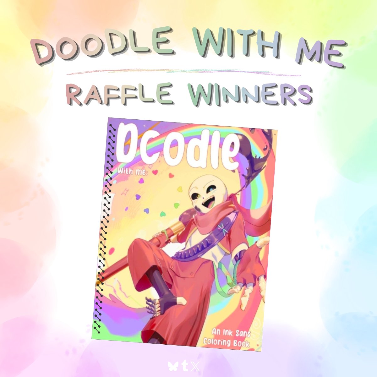 Doodle With Me! An Ink Sans Coloring Book tweet media
