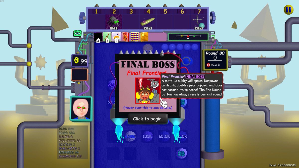 Ronezkj15's tweet photo. Did nubbys number factory get an update or something?? I swear I've never rolled this final boss before https://t.co/w65r4UMkYK