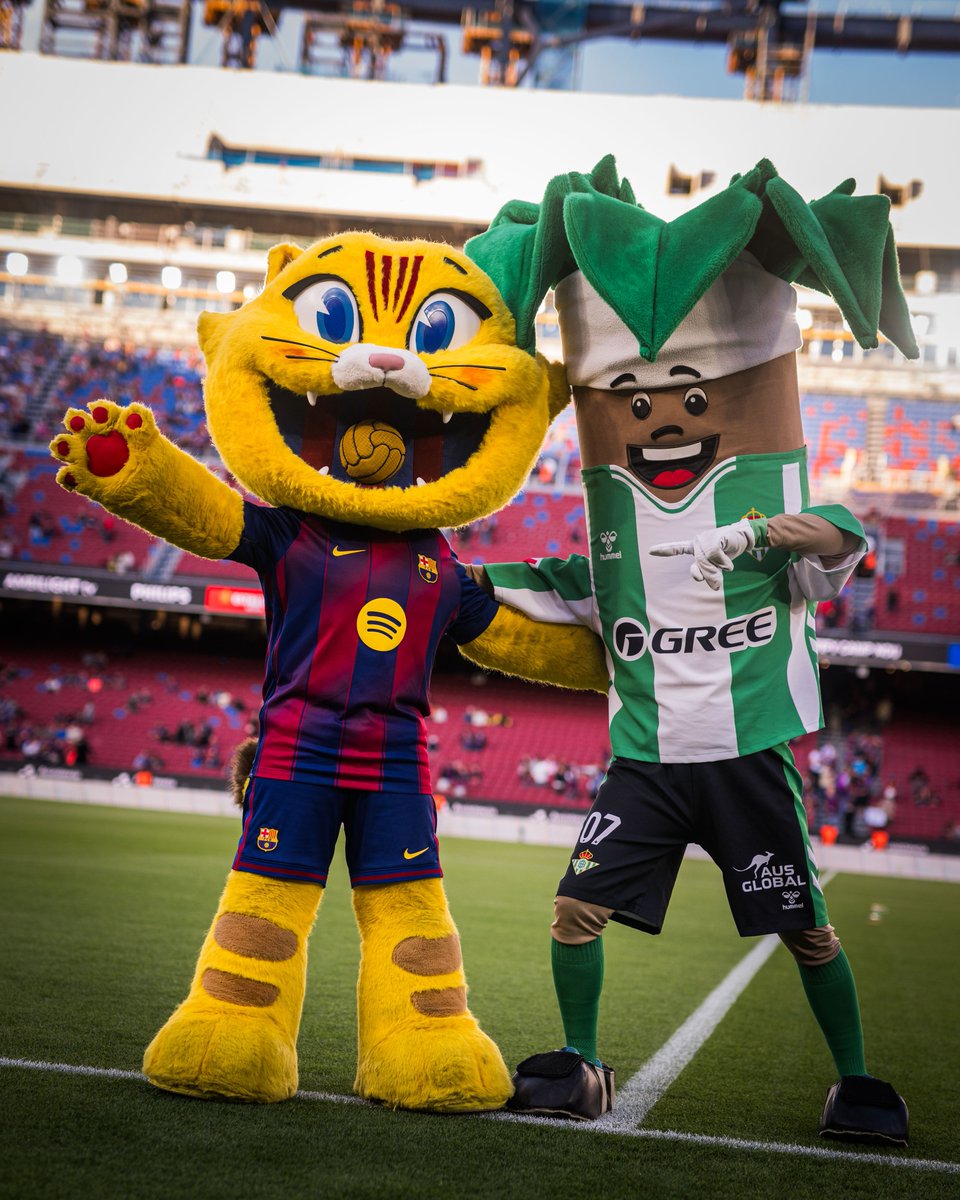 FCBarcelona's tweet photo. 😽 Cat 🤝 Palmerín 🌴 https://t.co/lUbFFE1Cep