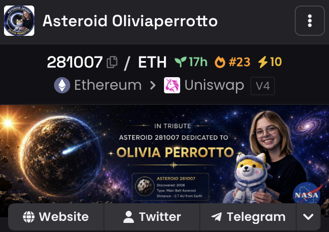 Olivia Perrotto Asteroid tweet media