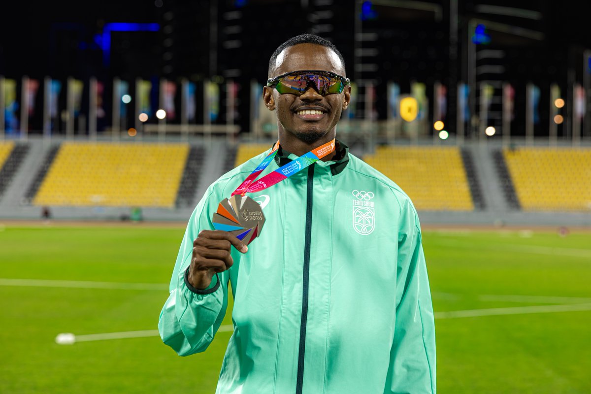 TeamSaudi's tweet photo. تتويــج الأبطـــال 💚

▪️علي بيضي 🏃‍♂️  
- ألعاب القوى | العشاري 🥇  

▪️عبدالعزيز عطافي 🏃‍♂️  
- ألعاب القوى | 200 م رجال 🥈  

▪️محسن الدبوس 🏃‍♂️  
- ألعاب القوى | العشاري 🥈  

⁧#فريق_السعودية⁩ | ⁧#نشجعك⁩ | ⁧#الدوحة2026 https://t.co/egE2yWvYLx