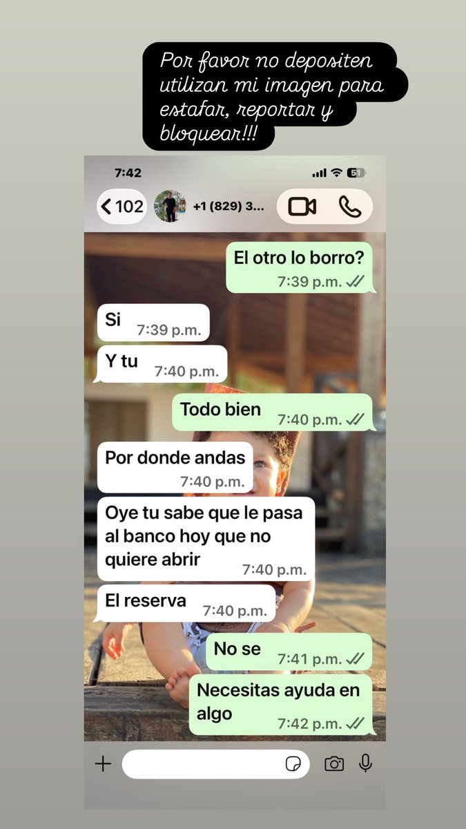 Royeline's tweet photo. Buenas noches hnos! Por favor no responder a este número reportar y bloquear si le piden dinero de mi parte! https://t.co/Mpy2lQiSDh