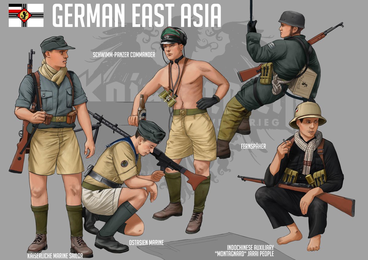 VoiceofthePart1's tweet photo. @Mayfuel Hussardcore made a better image for German East Asian forces at least in the 2nd Weltkreig era. https://t.co/DM9C9TwKn2