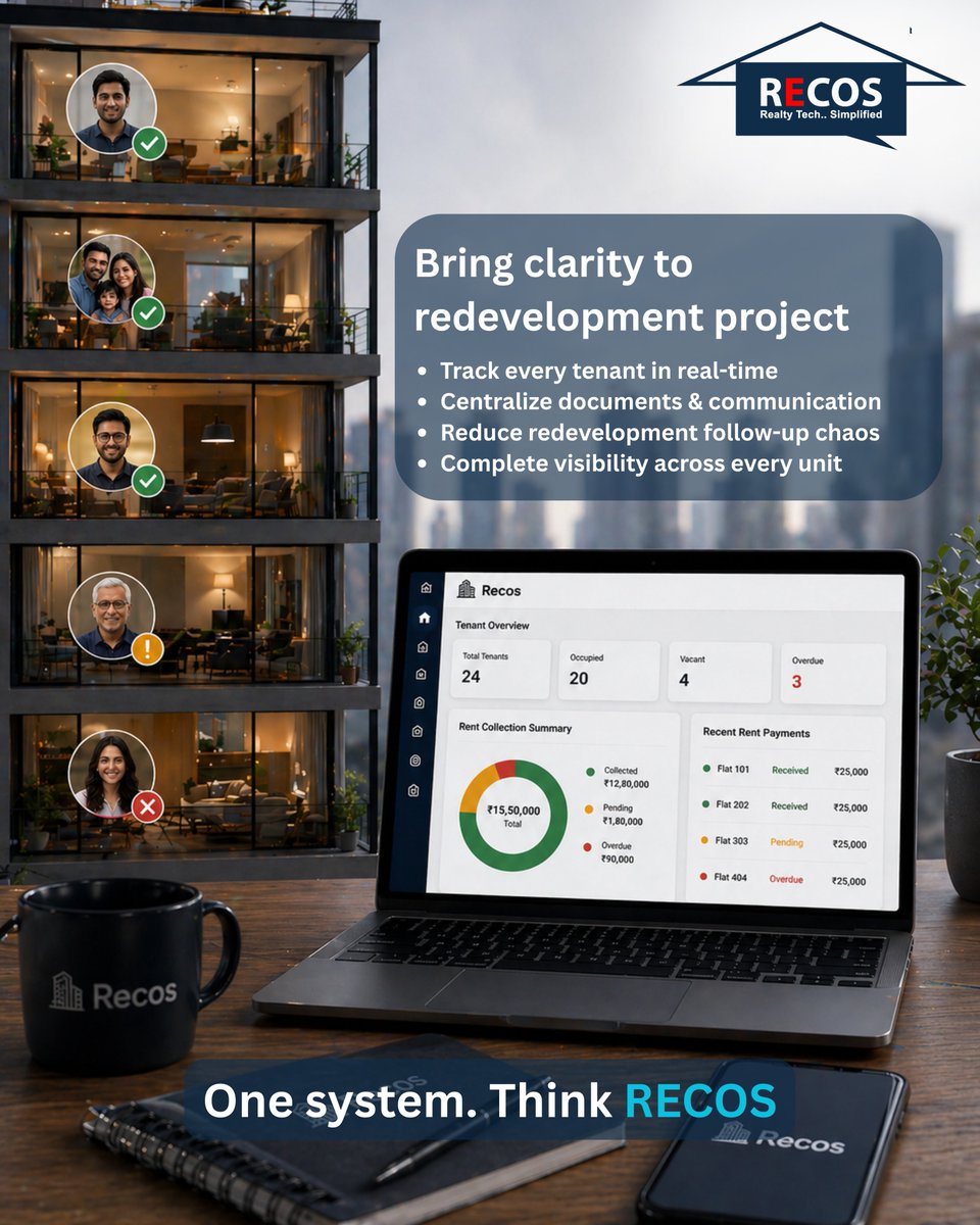recos_rera's tweet photo. Bring clarity to redevelopment projects with RECOS.

Track tenants, centralize communication, and manage every update in real-time all in one system. 

#Redevelopment #ConstructionManagement #CashFlowManagement #RealEstateTech #Recos https://t.co/aX8pd2zNTk
