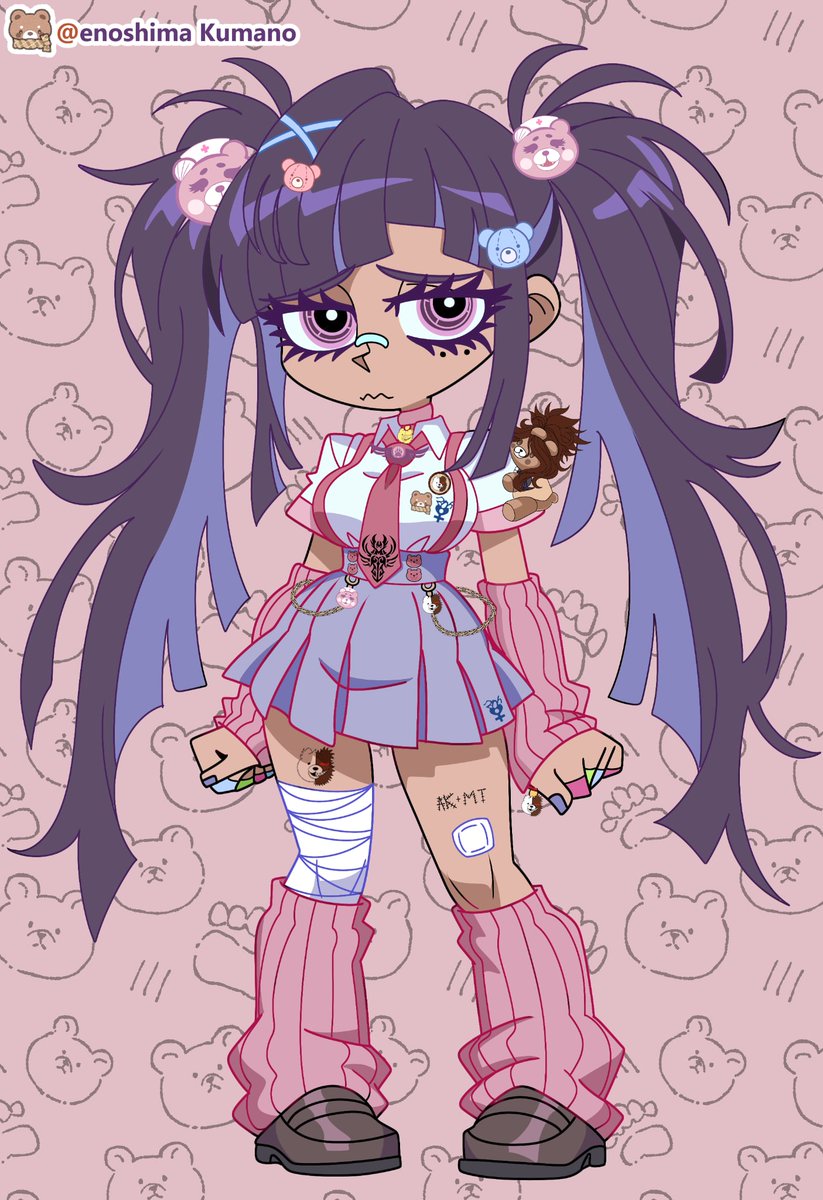 Enoshima_Abrian's tweet photo. Mikan in gyaru mode🐻✨

#danganronpa #mikantsumiki https://t.co/ovRaZUULBg
