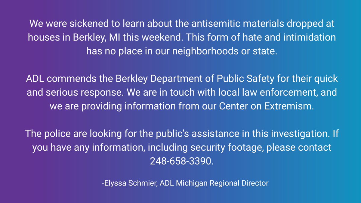 ADL Michigan tweet media